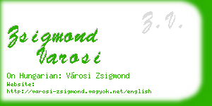 zsigmond varosi business card